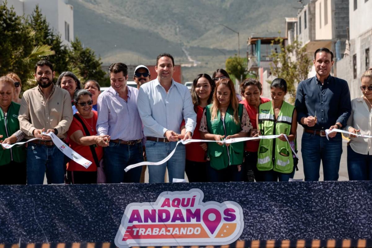 Entrega Javier Díaz obra de pavimentación en Nuevo Mirasierra
