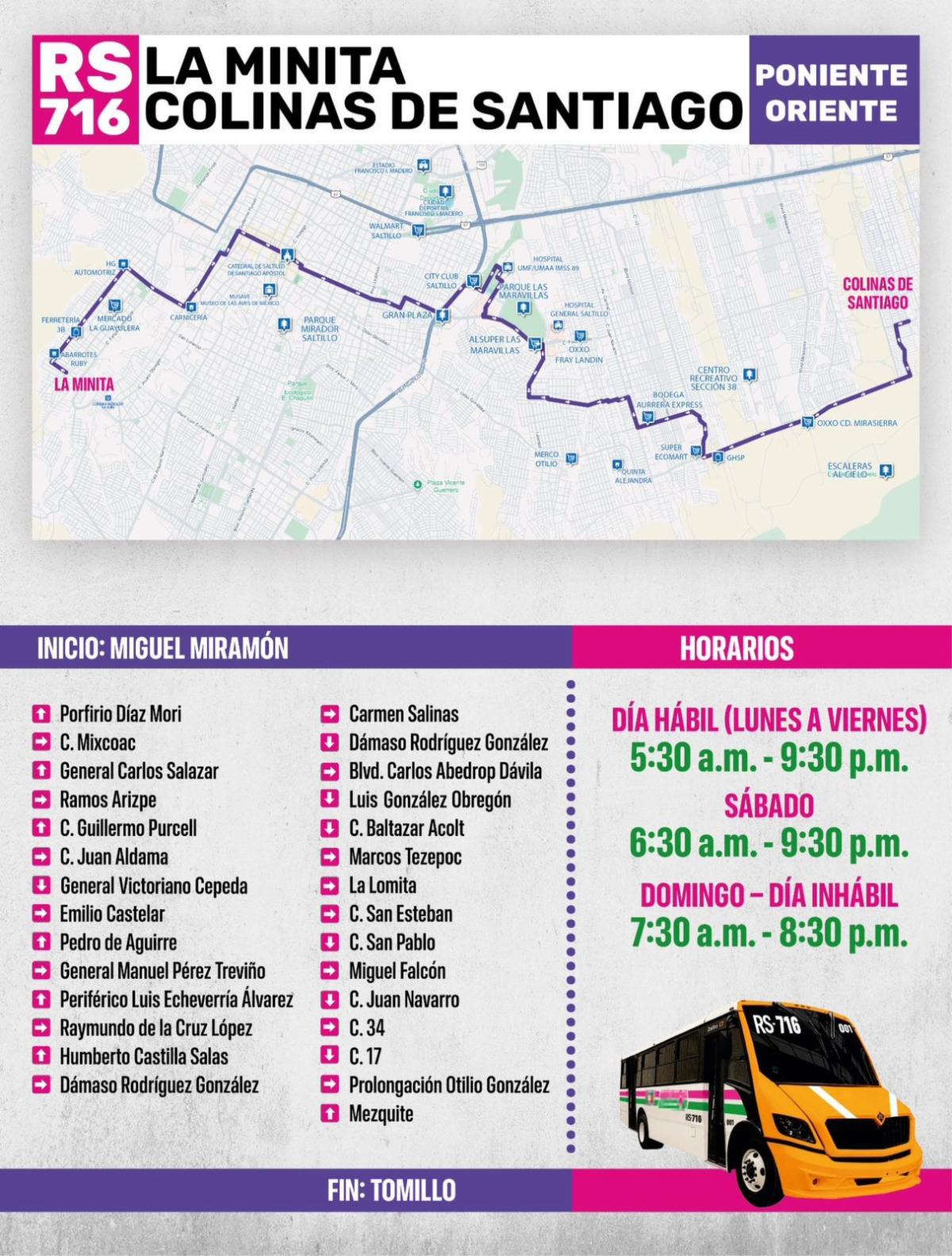 Inicia operaciones ruta RS-716 este miércoles
