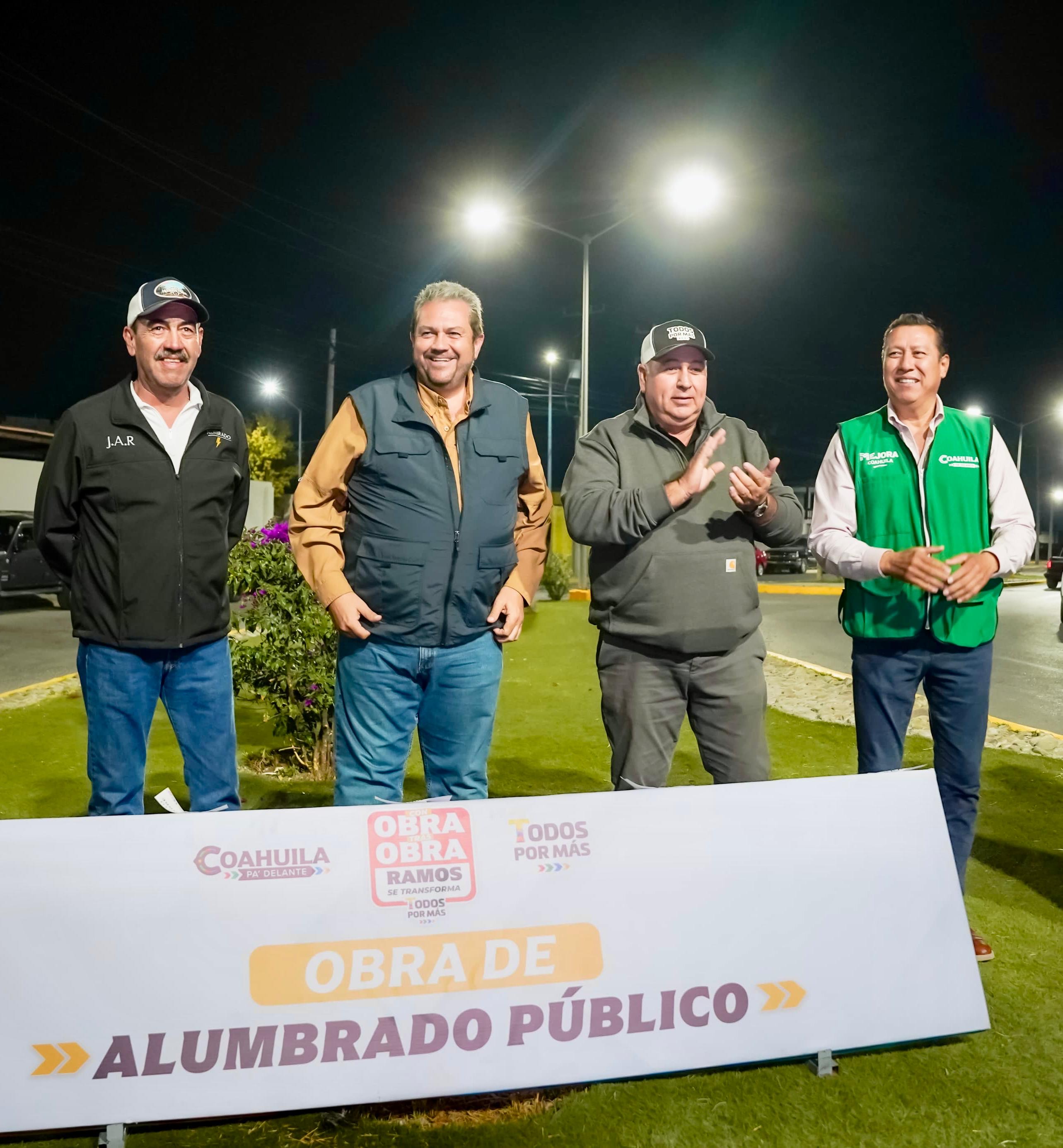 "Con obra tras obra, Ramos se transforma"; entregan alumbrado público en El Cura